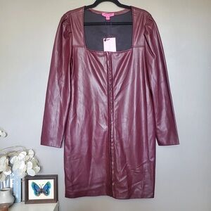 Betsey Johnson faux leather dress